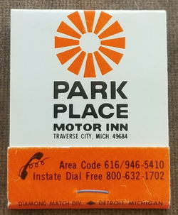 Park Place Hotel (Park Place Motor Inn) - Matchbook